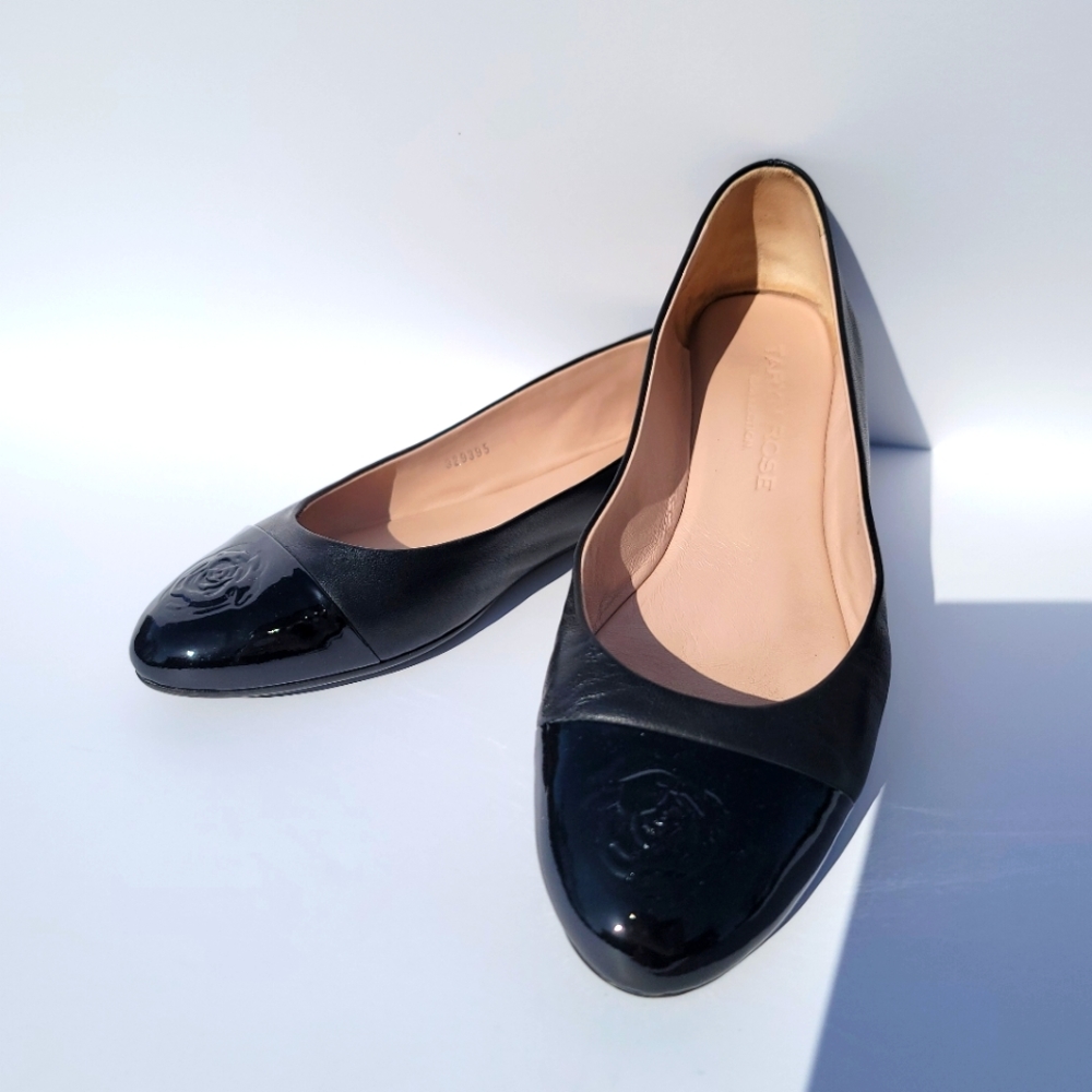 Taryn Rose Adrianna Ballet Flats Black Size 9 Like New